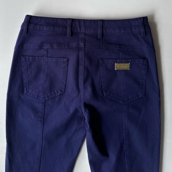 Escada Deep Violet Purple Jeans with Gold Tone Hardware Size 34 EU / 4 US - Picture 7 of 14